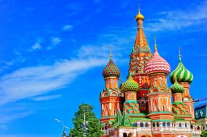 モスクワの写真　セントバジルの大聖堂